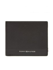 Tommy Hilfiger Portfel Th Foundation Mini Cc Wallet AM0AM13507 Czarny. Czarne portfele męskie Tommy Hilfiger, bez wzorów, ze skóry. Za 229.99 zł.