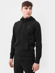 4F Bluza dresowa rozpinana z kapturem męska XS. Czarne bluzy rozpinane męskie 4f, m, bez wzorów, z bawełny, z kapturem. W wyprzedaży za 69.99 zł.