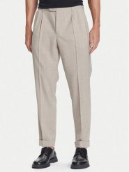 BOSS Spodnie materiałowe C-Perin-DPL 50545822 Beżowy Tapered Fit. Brązowe spodnie na co dzień męskie Boss, bez wzorów, z materiału. Za 699.99 zł.