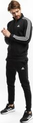 Adidas Dres męski adidas Basic 3-Stripes Fleece czarny IJ6067 S. Czarne komplety dresowe męskie ADIDAS, bez wzorów, z dresówki, bez ramiączek, bez kaptura. Za 317.42 zł.