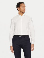 Calvin Klein Koszula K10K107889 Biały Regular Fit. Białe koszule męskie Calvin Klein, m, bez wzorów, z bawełny, bez kołnierzyka, bez ramiączek. Za 239.99 zł.