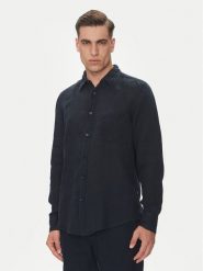 BOSS Koszula 50537381 Granatowy Regular Fit. Niebieskie koszule męskie Boss, l, bez wzorów, ze lnu, bez kołnierzyka, bez ramiączek. Za 269.99 zł.