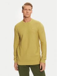Mustang Sweter Elliot 1015472 Żółty Regular Fit. Żółte swetry męskie Mustang, bez wzorów, z bawełny, bez kołnierzyka, bez ramiączek. Za 99.99 zł.