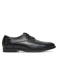 Półbuty Lasocki. Czarne eleganckie półbuty męskie Lasocki, wizytowe, bez obcasa, bez zapięcia. Za 249.99 zł.