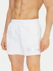 EA7 Emporio Armani Szorty kąpielowe 7M000519 AF13049 M0076 Biały Regular Fit. Białe kąpielówki męskie EA7 Emporio Armani, bez wzorów, z syntetyku. Za 189.99 zł.