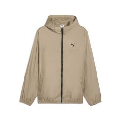 Męska Wiatrówka o standardowym kroju Essentials PUMA Ice Coffee Beige. Brązowe kurtki treningowe męskie Puma, m, bez wzorów, z gumy, bez kaptura, do biegania. Za 249.00 zł.