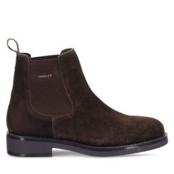 Sztyblety Gant. Brązowe sztyblety męskie Gant, bez obcasa, bez zapięcia. Za 609.99 zł.