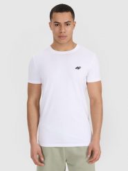 4F T-shirt slim gładki męski (2-pack) - biały S. Białe t-shirty męskie 4f, m, bez wzorów, z bawełny, bez kołnierzyka, bez ramiączek. Za 99.99 zł.