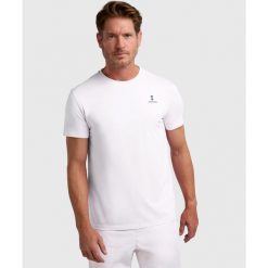 Koszulka sportowa męska Comfort. Białe t-shirty sportowe męskie NORDICDOTS, m, bez wzorów, z bawełny, klasyczne, bez ramiączek. Za 185.00 zł.