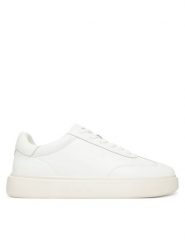 Guess Sneakersy FMFPLA LEA12 Biały. Białe buty sportowe na co dzień męskie Guess, m, z aplikacjami, ze skóry, bez ramiączek, bez kaptura. Za 379.99 zł.