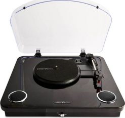 Energy Sistem BlackSpin Gramofon z napędem pasowym Czarny, Przezroczysty. Czarne gramofony Energy Sistem. Za 484.14 zł.