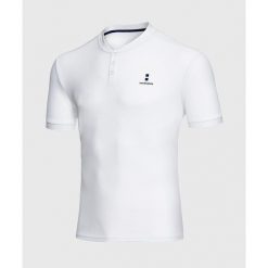 Koszulka Polo Męska Excellence. Białe koszulki polo męskie NORDICDOTS, m, bez wzorów, z poliesteru, eleganckie, bez kołnierzyka, bez ramiączek. Za 235.00 zł.