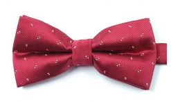 Czerwona Mucha w Drobny Wzór, Męska. Czerwone krawaty i muchy męskie Vernon, bez wzorów, eleganckie. Za 29.00 zł.
