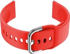 Pacific Pasek gumowy do smartwatch U01 - czerwony/srebrny - 18mm. Czerwone zegarki smartwatch Pacific. Za 22.06 zł.