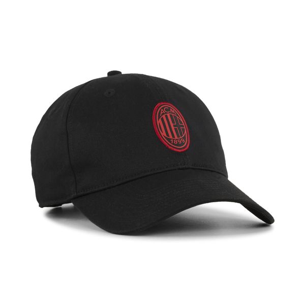 Czapka z daszkiem AC Milan ftblARCHIVE PUMA Black For All Time Red. Czarne czapki męskie Puma, bez wzorów, eleganckie. Za 79.99 zł.