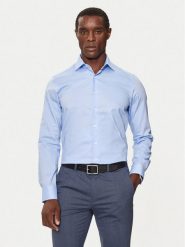 Michael Kors Koszula MK0DS01294 Niebieski Slim Fit. Niebieskie koszule męskie Michael Kors, m, bez wzorów, z bawełny, bez kołnierzyka, bez ramiączek. Za 329.99 zł.
