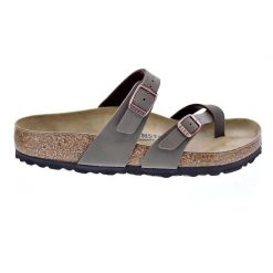 Klapki unisex Birkenstock 071061. Brązowe klapki i japonki męskie Birkenstock, bez wzorów, z materiału. Za 672.00 zł.