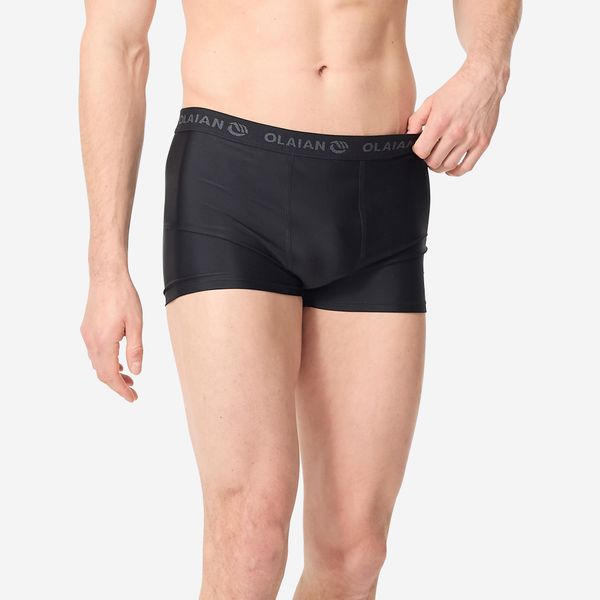 Bokserki pod spodenki surfingowe męskie Decathlon 500. Czarne bokserki męskie Decathlon, l, bez wzorów, z tworzywa sztucznego. Za 29.99 zł.