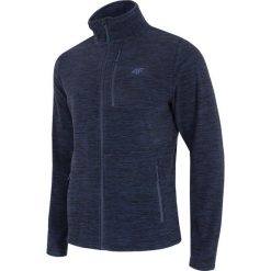 Polar męski PLM001 - ciemny granat melanż. Bluzy z polaru męskie marki 4f. W wyprzedaży za 99.99 zł.