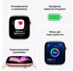 Smartwatch Apple Watch Series 11 GPS+Cellular koperta 46 mm z aluminium w kolorze gwiezdnej szarości, pasek sportowy w kolorze czarnym - rozmiar S/M. Czarne zegarki smartwatch Apple. Za 2,796.95 zł.