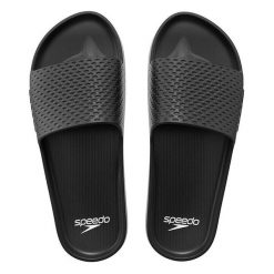 Klapki basenowe antypoślizgowe męskie Speedo Slide Entry. Czarne klapki i japonki męskie SPEEDO, bez wzorów. Za 59.99 zł.