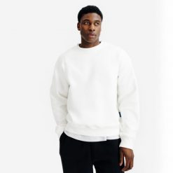 Bluza okrągły dekolt męska Elementals. Białe bluzy nierozpinane męskie Decathlon, m, bez wzorów, z bawełny, bez ramiączek, bez kaptura. W wyprzedaży za 129.99 zł.