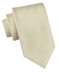 Klasyczny Krawat Męski - Chattier - Kolor Ecru. Krawaty i muchy męskie Chattier, bez wzorów, z tkaniny, eleganckie. Za 49.00 zł.