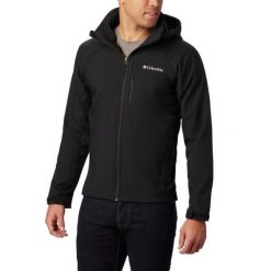 Kurtka softshell męska Columbia Cascade Ridge II. Czarne kurtki softshell męskie Columbia, m, bez wzorów, z softshellu, bez kaptura, trekkingowe. Za 440.99 zł.