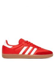Adidas Sneakersy Samba FC Bayern JQ4039 Czerwony. Czerwone buty sportowe na co dzień męskie ADIDAS, m, bez wzorów, ze skóry, bez ramiączek, bez kaptura. Za 389.99 zł.