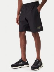 EA7 Emporio Armani Szorty sportowe 7M001340 AF21099 UC001 Czarny Regular Fit. Czarne szorty sportowe męskie EA7 Emporio Armani, bez wzorów, z syntetyku, sportowe. Za 539.99 zł.