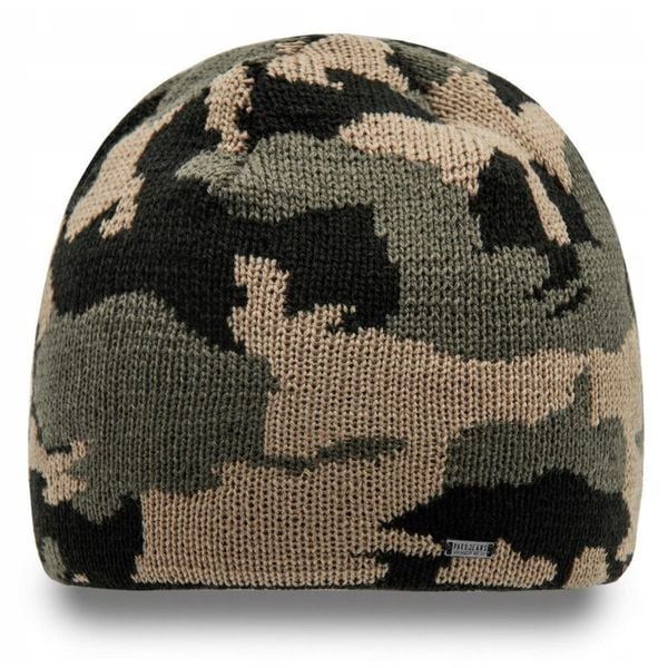 Ciepła, Dwuwarstwowa Czapka Beanie - Pako Jeans - Zielone Moro. Zielone czapki męskie Pako Jeans, na zimę, bez wzorów, z jeansu, sportowe. Za 45.00 zł.