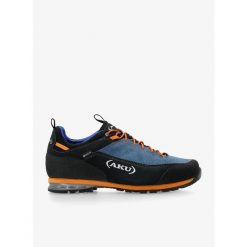 Buty trekkingowe męskie AKU Link GTX. Niebieskie buty trekkingowe męskie Aku, bez wzorów, sportowe, bez obcasa, bez zapięcia. Za 807.99 zł.