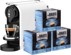 Bialetti - ekspres kapsułkowy Gioia Plus - Biały + 48szt kapsułek NAPOLI. Białe ekspresy na kapsułki Bialetti. Za 462.85 zł.