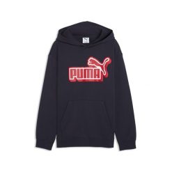 Młodzieżowa luźna bluza z kapturem Essentials Logo Lab PUMA. Niebieskia bluzy nierozpinane męskie Puma, m, bez wzorów, eleganckie, bez ramiączek, z kapturem. Za 199.00 zł.