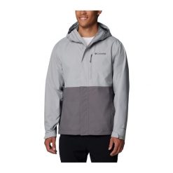 Kurtka przeciwdeszczowa Columbia Hikebound II Jacket. Szare kurtki męskie Columbia, bez wzorów, sportowe, bez ramiączek, bez kaptura. Za 524.99 zł.