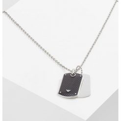 Emporio Armani Naszyjnik silvercoloured. Czarne biżuteria dla mężczyzn Emporio Armani. Za 599.00 zł.