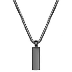 True Rebels Łańcuszek Stal nierdzewna Czarny Naszyjniki 1 ct Męskie. Czarne biżuteria dla mężczyzn True Rebels, z materiału, ze stali. Za 149.99 zł.