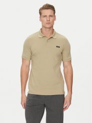 Calvin Klein Polo K10K111196 Beżowy Slim Fit. Brązowe koszulki polo męskie Calvin Klein, m, bez wzorów, z bawełny, bez kołnierzyka, bez ramiączek. Za 239.99 zł.