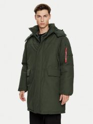 Alpha Industries Parka 148124 Zielony Regular Fit. Zielone parki męskie Alpha Industries, m, bez wzorów, z syntetyku, bez kaptura. Za 959.99 zł.