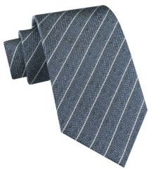 Jedwabny Krawat Męski - His Story - Ciemny Popiel, Paski. Szare krawaty i muchy męskie His Story, bez wzorów, z jedwabiu, eleganckie. Za 115.00 zł.