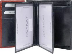 Rovicky Pionowy portfel męski dwukolorowy, skóra naturalna HQ Rovicky. Portfele męskie ROVICKY, bez wzorów, ze skóry. Za 154.00 zł.