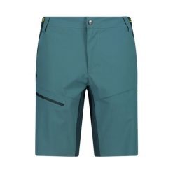 Bermudy męskie turystyczne CMP 33T6667. Zielone szorty sportowe męskie CMP, bez wzorów, sportowe. Za 241.50 zł.