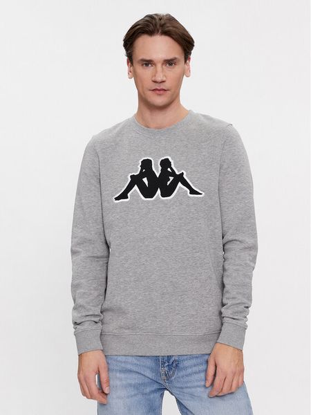 Kappa Bluza Airvit 3032BZ0 Szary Regular Fit. Szare bluzy nierozpinane męskie Kappa, m, bez wzorów, z bawełny, bez ramiączek, bez kaptura. Za 279.99 zł.