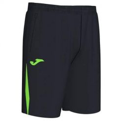 Spodnie treningowe męskie Joma 103209117. Czarne szorty sportowe męskie Joma, bez wzorów, z materiału, sportowe. W wyprzedaży za 99.15 zł.