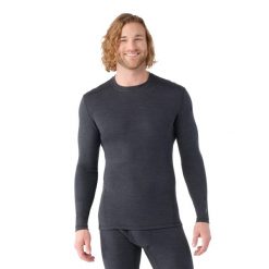 Longsleeve termoaktywny męski Smartwool Merino 250 Baselayer Crew Boxed. Czarne bielizna termoaktywna męska Smartwool, l, bez wzorów, z wełny, bez ramiączek, trekkingowe. Za 480.50 zł.