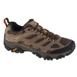 Buty turystyczne męskie Merrell Moab 3 GTX. Brązowe buty trekkingowe męskie Merrell, bez wzorów, z materiału, bez zapięcia, do biegania. Za 704.00 zł.