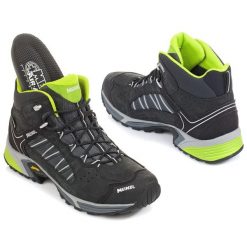 Buty trekkingowe Meindl SX 1.1 Mid GTX. Czarne buty zimowe męskie Meindl, bez wzorów, z gore-texu, sportowe, bez obcasa, bez zapięcia. Za 1,011.75 zł.