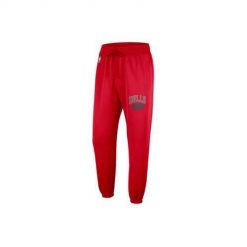 Spodnie treningowe męskie Nike Nba Chicago Bulls. Czerwone długie spodnie sportowe męskie Nike, bez wzorów, z dresówki, na fitness i siłownię. Za 378.00 zł.