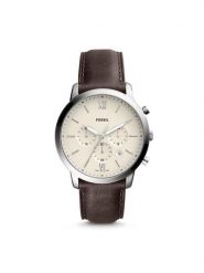 Fossil Zegarek Neutra Chrono FS5380 Brązowy. Brązowe, analogowe zegarki męskie Fossil. Za 789.99 zł.