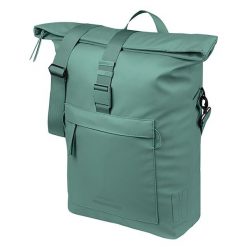 Torba rowerowa Brooklyn MIK Hooks, srebrno-zielona. Niebieskie torby męskie na ramię BASIL, bez wzorów, biznesowe, na ramię. Za 421.95 zł.